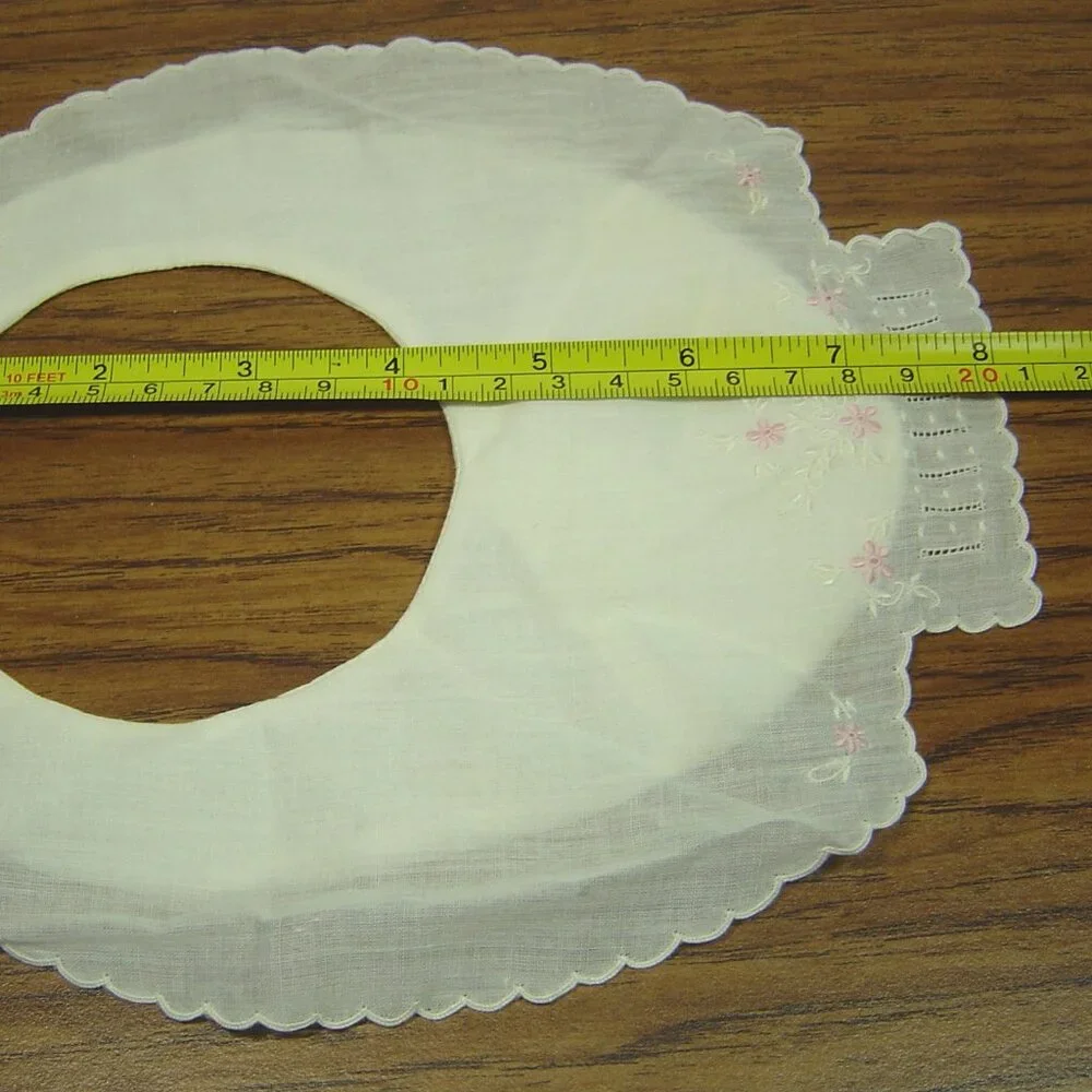 Vintage baby or girls' collar or bib-delicate with fine embroidery